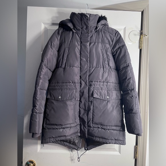 Ralph Lauren winter coat gray with hood‎ - Picture 1 of 14